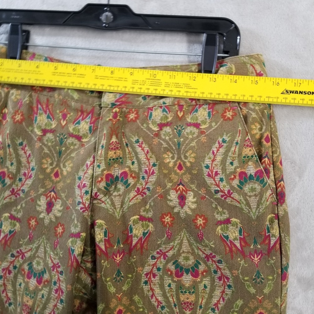Vintage Pant Suit Women M/8 100% Cotton Floral Straight Leg Blazer Liz Claiborne - Picture 10 of 15